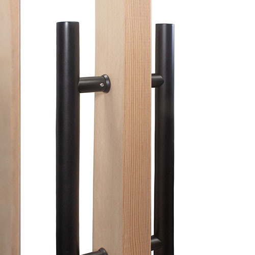 PROSAUNAS Prehung Solid Wood Sauna Door with Insulated Glass, 25.5" x 81.5"