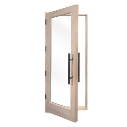 PROSAUNAS Prehung Solid Wood Sauna Door with Insulated Glass, 31.5" x 81.5"