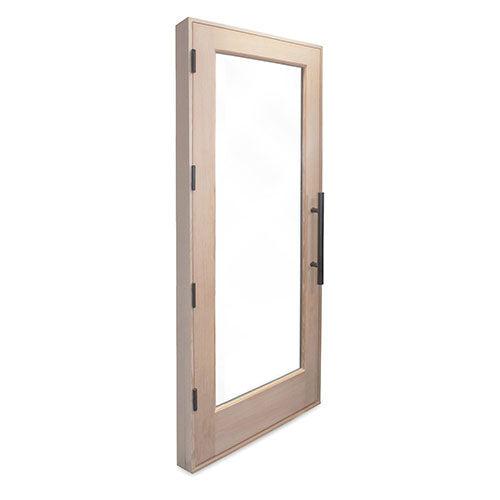 PROSAUNAS Prehung Solid Wood Sauna Door with Insulated Glass, 31.5" x 81.5"