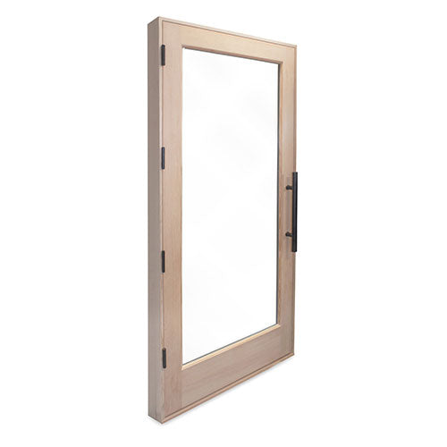 PROSAUNAS Prehung Solid Wood Sauna Door with Insulated Glass, 37.5" x 81.5"