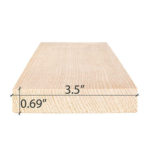 PROSAUNAS Hemlock Sauna Bench Material 1" x 4" Vertical Grain Clear Smooth 4-Side Eased Edges