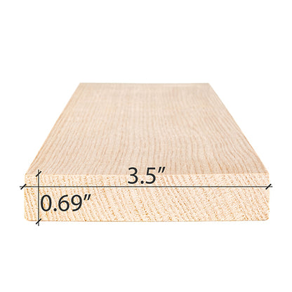 PROSAUNAS Hemlock Sauna Bench Material 1" x 4" Vertical Grain Clear Smooth 4-Side Eased Edges