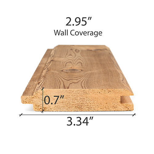 PROSAUNAS Cedar Sauna Wall Cladding 1" x 4" Select Tight Knot T&G V-Joint