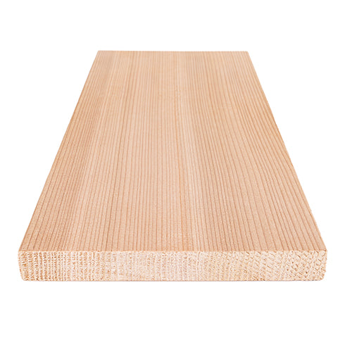 PROSAUNAS Cedar Bench Material 1" x 6" Vertical Grain Smooth 4-Side Eased Edges