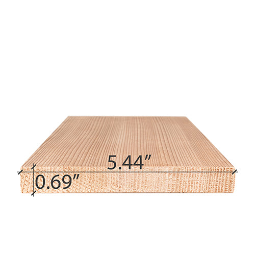 PROSAUNAS Cedar Bench Material 1" x 6" Vertical Grain Smooth 4-Side Eased Edges