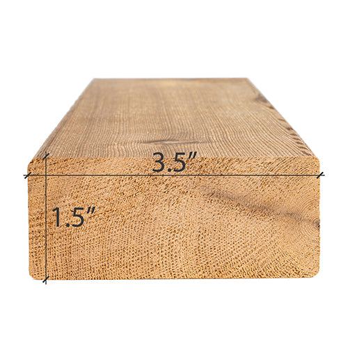 PROSAUNAS Cedar Sauna Bench Wood 2" x 4" Select Tight Knot Smooth 4-Side Eased Edges
