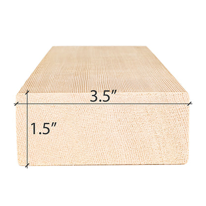 PROSAUNAS Hemlock Sauna Bench Material 2" x 4" Vertical Grain Clear Smooth 4-Side Eased Edges