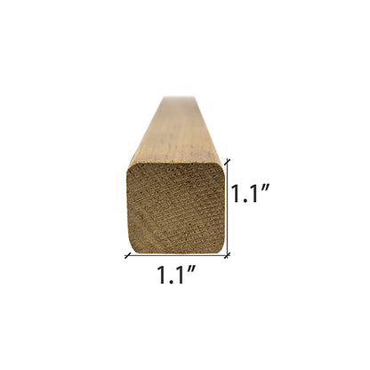 PROSAUNAS Thermo-Aspen Sauna Trim Moulding 2" x 2" (28mm x 28mm) Smooth 4-Side Eased Edges SHP
