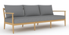 Royal Teak Collection Palma Sofa / 3-Seater Sofa with Granite Cushions - PAL3S-G