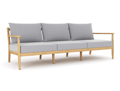 Royal Teak Collection Palma Sofa + 2 Swivel Chairs with Coffee Table and Side Table