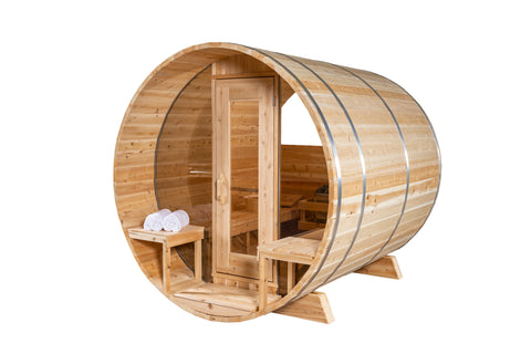 Image of LeisureCraft Serenity MP Barrel Sauna - CTC2245MP
