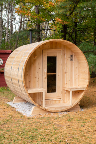 Image of LeisureCraft Serenity Barrel Sauna - CTC2245W