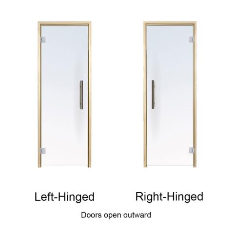 Prosaunas Clear Glass Sauna Door 24x81 with Aspen Frame