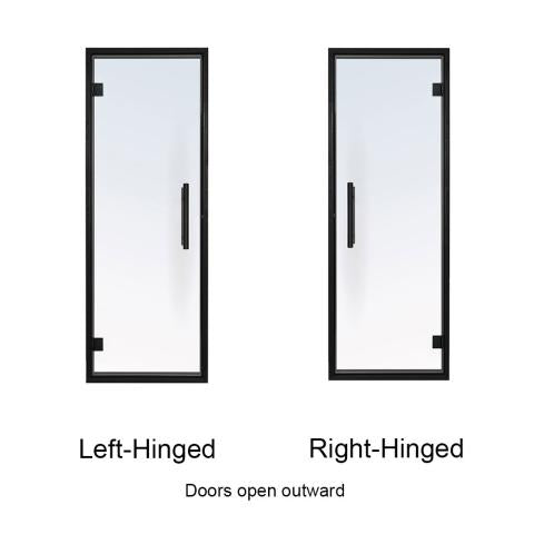 Prosaunas Clear Glass Sauna Door 24x73 with Black Alder Frame