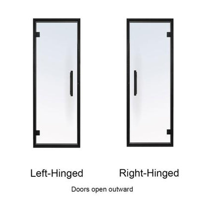 Prosaunas Clear Glass Sauna Door 24x73 with Black Alder Frame