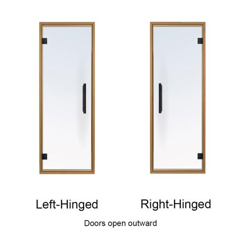 Prosaunas Clear Glass Sauna Door 24x73 with Aspen Frame