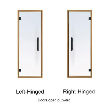 Prosaunas Clear Glass Sauna Door 24x73 with Aspen Frame