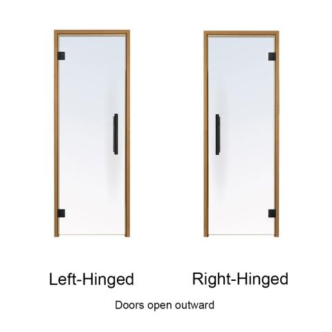 Prosaunas Clear ADA Glass Sauna Door 36x81 with Thermo-Aspen Frame