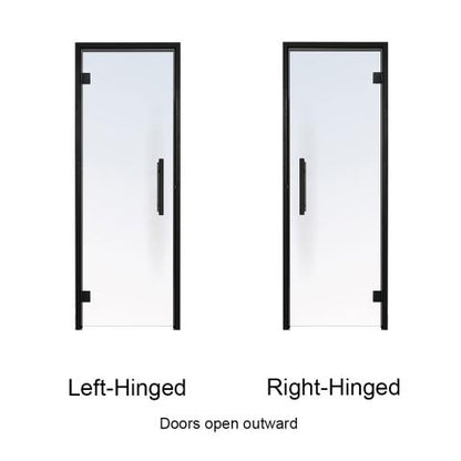 Prosaunas Clear ADA Glass Sauna Door 36x81 with Black Alder Frame