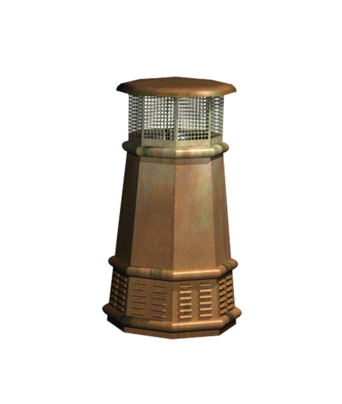 Isokern European Copper Queen Chimney Pot - EC-O-2039-1-CO