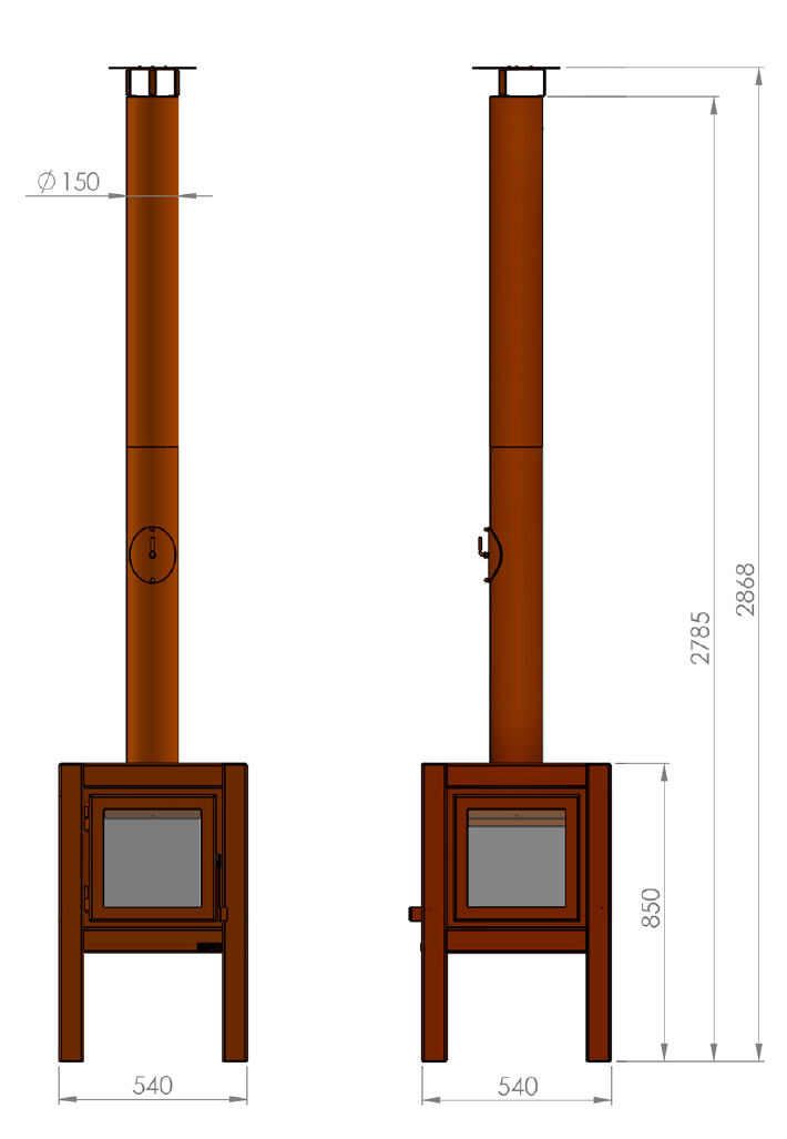 RB73 Quaruba L 3-Sided Glass Fireplace