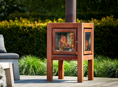 RB73 Quaruba L 3-Sided Glass Fireplace