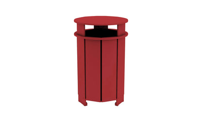 Ledge Lounger Mainstay Round Trash Bin (Available in 8 Resin Colors) - LL-MS-ITB-RD-WH