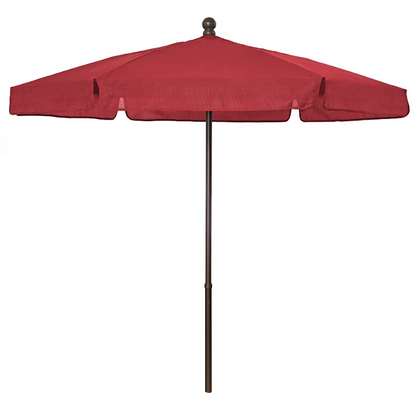FiberBuilt Garden Umbrella with Push Up & Pin Lift, 7.5 Foot Burgundy Canopy and Champagne Bronze Pole - 7GPUCB-Burgundy