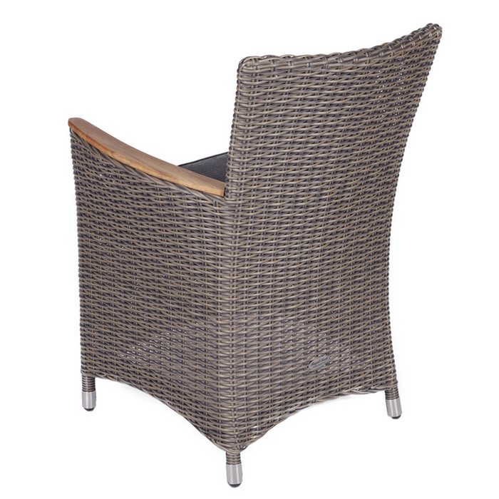 Royal Teak Collection Helena Chair Gray / Gray Cushion - HEFWGR