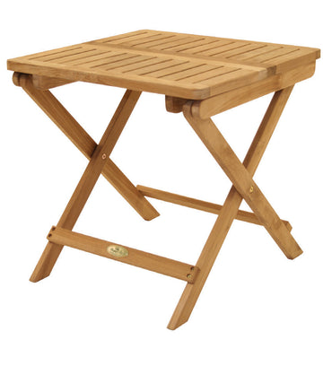 Wooden folding table on a white background
