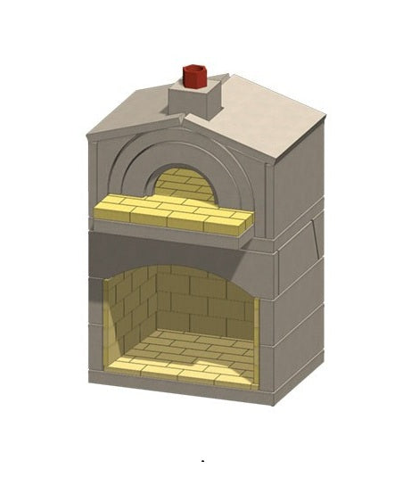 Stone Age Mezzo Vent Free Fireplace Oven Combo - SA-MPO-VFC