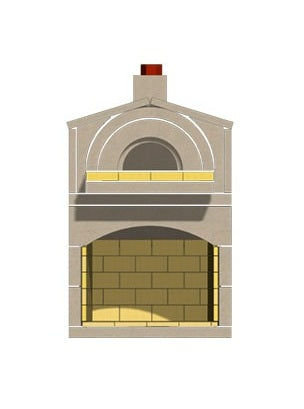 Stone Age Mezzo Vent Free Fireplace Oven Combo - SA-MPO-VFC