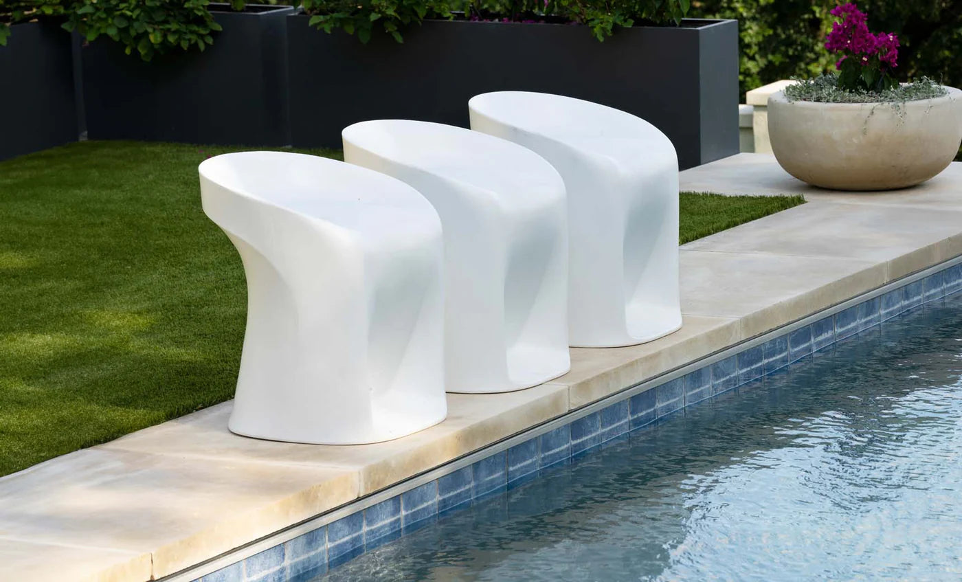 Ledge Lounger In-Pool Signature Barstool Counter Height (Available in 8 Resin Colors) - LL-SG-BS-30-LB
