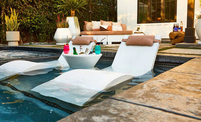 Ledge Lounger Signature Tall Ice Bin Side Table (Available in 8 Resin Colors / Lid Sold Separately) - LL-SG-ST-22NL-WH