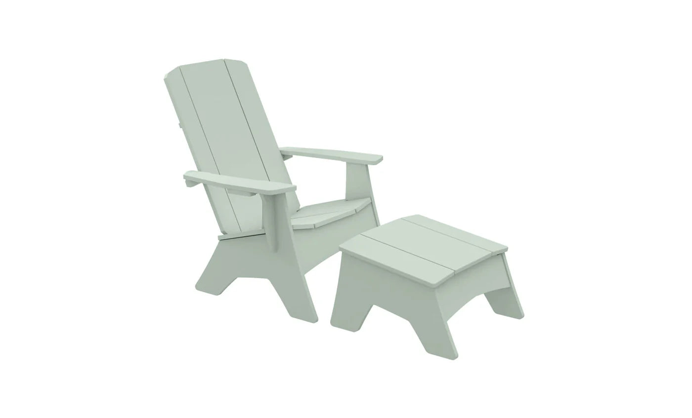 Ledge Lounger Mainstay Adirondack Ottoman (Available in 7 Resin Colors) - LL-MS-AO-GRY