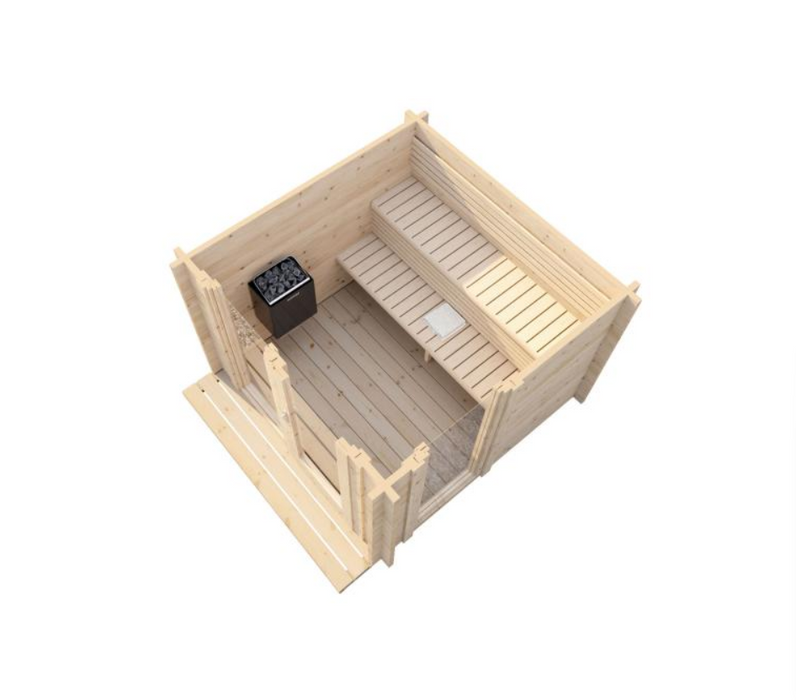 SaunaLife Model G4 6-Person Outdoor Home Sauna Kit - SL-MODELG4