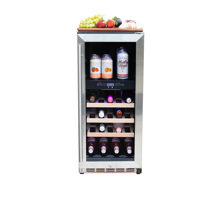 Summerset 15" Outdoor Rated Dual Zone Wine Cooler - SSRFR-15WD