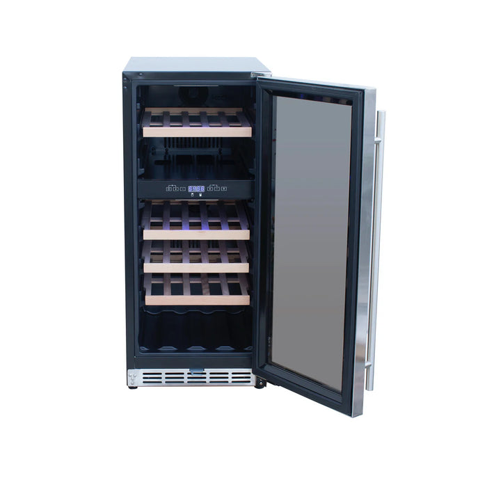 Summerset 15" Outdoor Rated Dual Zone Wine Cooler - SSRFR-15WD