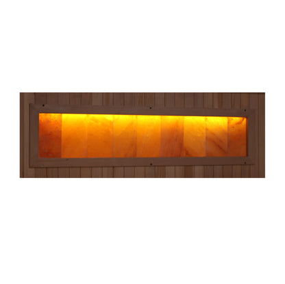 Golden Designs 3-Person Full Spectrum PureTech™ Near Zero EMF FAR Infrared Sauna with Himalayan Salt Bar GDI-8230-01