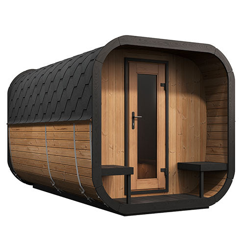 SaunaLife Model CL12GCP Cube-Series Outdoor Home Sauna Suite Kit