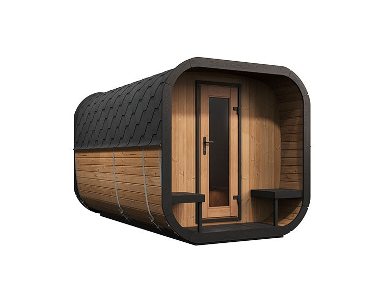 SaunaLife Model CL12GCP Cube-Series Outdoor Home Sauna Suite Kit