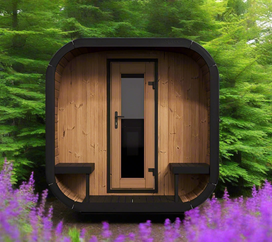 SaunaLife Model CL12GCP Cube-Series Outdoor Home Sauna Suite Kit