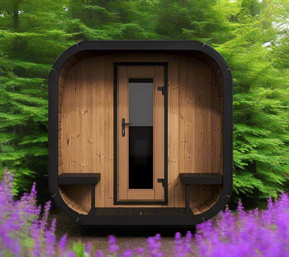 SaunaLife Model CL12GCP Cube-Series Outdoor Home Sauna Suite Kit