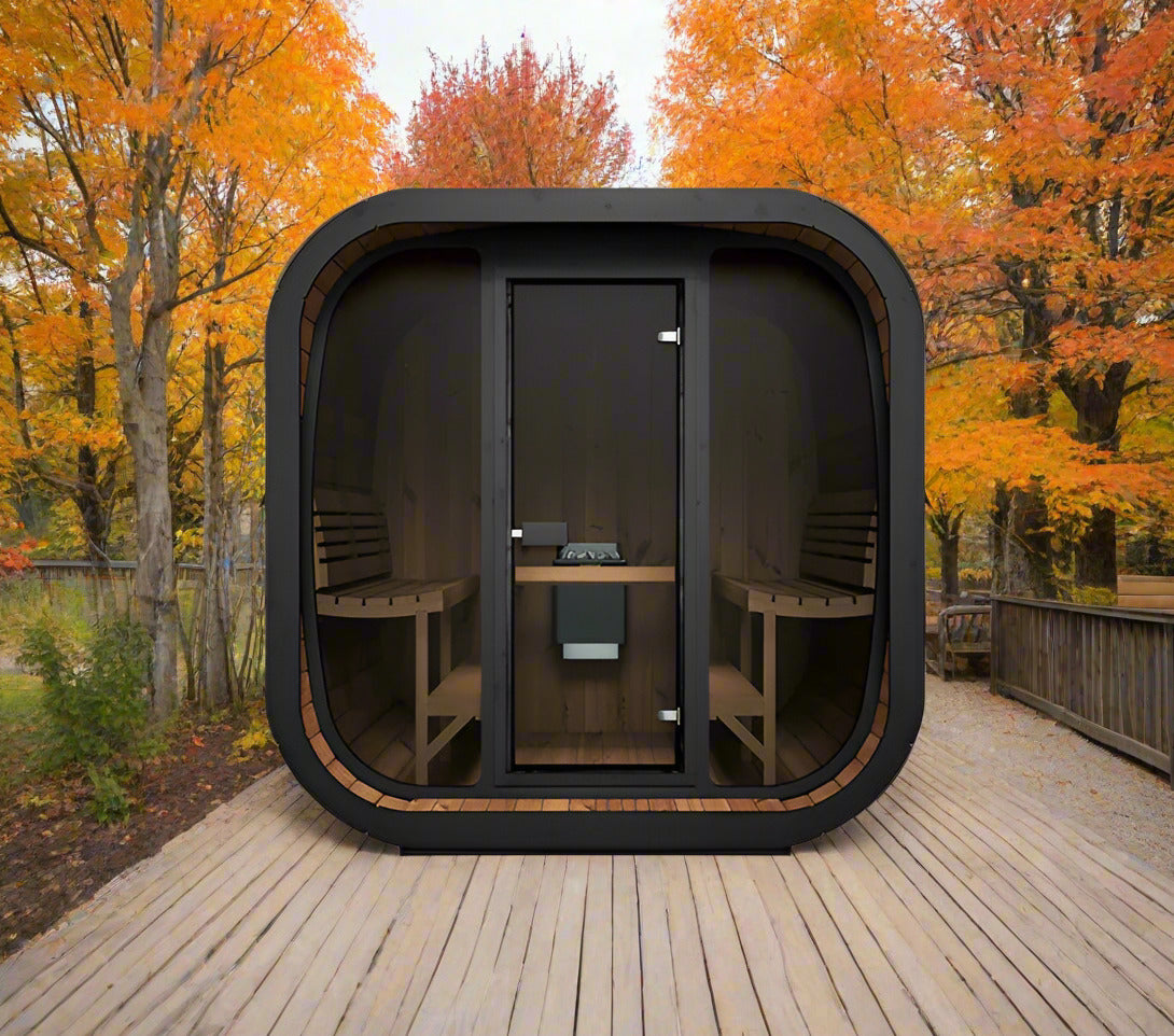 SaunaLife Model CL7G Cube-Series Outdoor Home Sauna Kit, Up to 6 Persons - SL-MODELCL7G