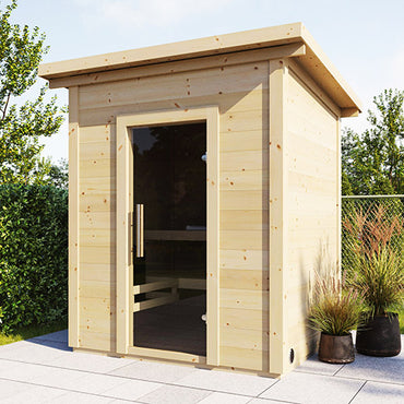 SaunaLife Model G2 Garden-Series Outdoor Home Sauna DIY Kit, 6 Persons