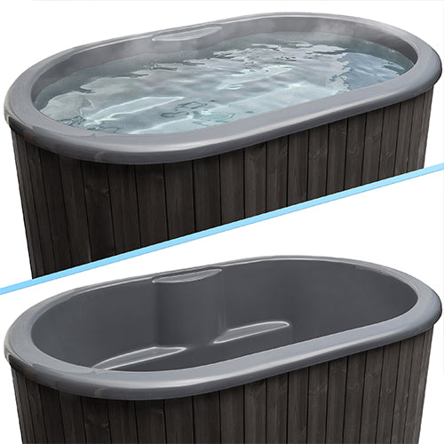 SaunaLife Model S2BC – 2-Person Immersion Tub with Black Chiller & Heater