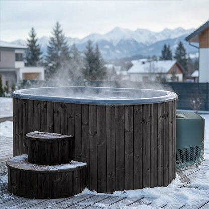 SaunaLife Model S2BC – 2-Person Immersion Tub with Black Chiller & Heater