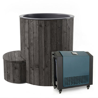 SaunaLife Model S1BC – 1-Person Immersion Tub with Black Chiller & Heater