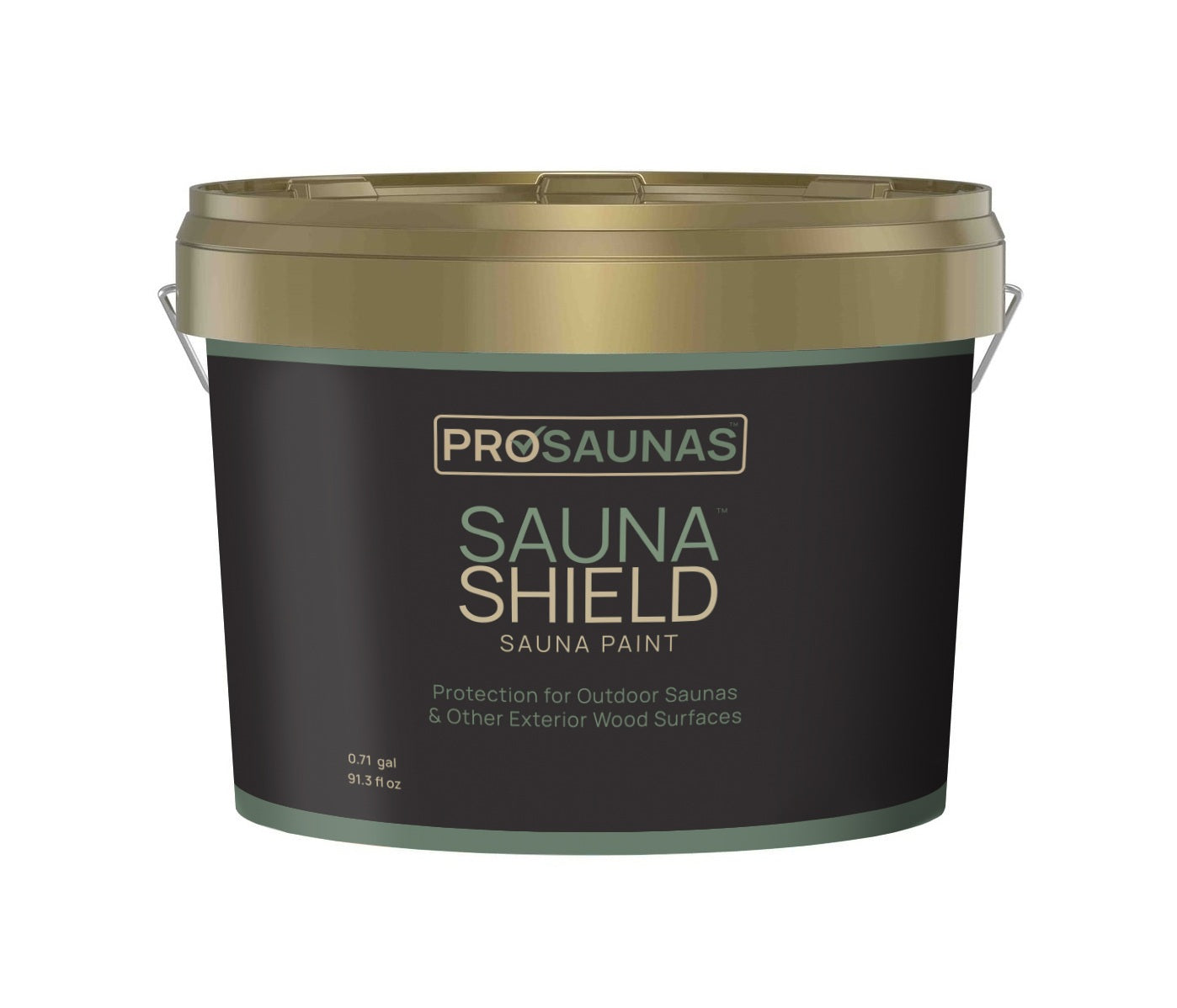 PROSAUNAS Sauna Paint for Exterior Sauna Wood Surfaces, 2.7L