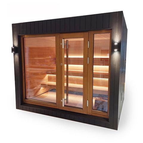 Image of SaunaLife Model G7S Pre-Assembled Outdoor Home Sauna - SKU SL-MODELG7S-L